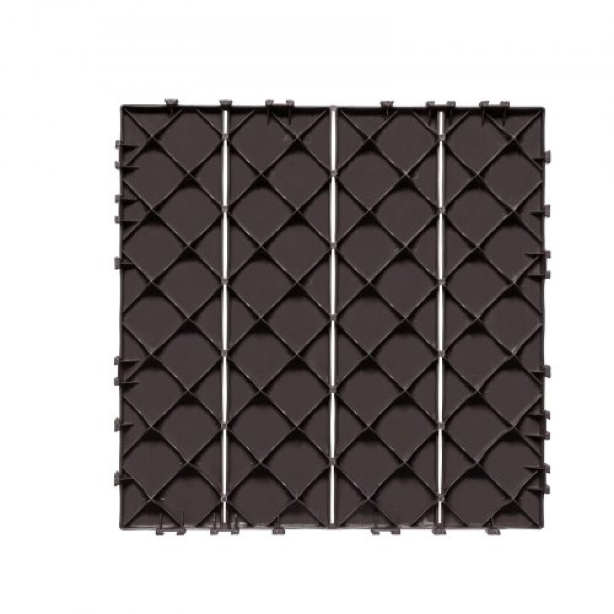 VEVOR Interlocking Deck Tiles, 10 Pack, 12"x12" 10 sq. ft Πλαστικό αδιάβροχο δάπεδο εξωτερικού χώρου για όλες τις καιρικές συνθήκες, πλακάκια κάλυψης δαπέδου βεράντας για βεράντα δίπλα στην πισίνα Μπαλκόνι πίσω αυλή, σκούρο καφέ
