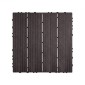 VEVOR Interlocking Deck Tiles, 10 Pack, 12"x12" 10 sq. ft Πλαστικό αδιάβροχο δάπεδο εξωτερικού χώρου για όλες τις καιρικές συνθήκες, πλακάκια κάλυψης δαπέδου βεράντας για βεράντα δίπλα στην πισίνα Μπαλκόνι πίσω αυλή, σκούρο καφέ