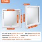 VEVOR Concession Window for Food Truck, Παράθυρο Service Food Truck από κράμα αλουμινίου 36"x36", Παράθυρο σερβιρίσματος βάσης έως 85 μοιρών με τέντα πόρτα & σύρσιμο γάντζο, για Food Trucks Concession Trailers