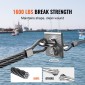 Σετ συρματόσχοινων VEVOR, 1/8" 500 ft 316 καλώδιο από ανοξείδωτο χάλυβα με κόφτη και γάντια, 1600 λίβρες αντοχή σε θραύση, 7x7 σκέλη Core θαλάσσιου αεροσκάφους Κατηγορία για φράχτη κουπαστή σκάλας καταστρώματος σε εξωτερικούς χώρους, μαύρο