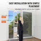 VEVOR Dog Door for Sliding Glass Door, 75 7/8"-80 11/16" Ρυθμιζόμενου ύψους Doggy Door for Sliding Doors, Πόρτα κατοικίδιων από γυαλί με σκελετό αλουμινίου με πτερύγιο και κλειδαριά δομής μεντεσέδων για σκύλους μεσαίου μεγέθους