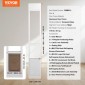 VEVOR Dog Door for Sliding Glass Door, 75 7/8"-80 11/16" Ρυθμιζόμενου ύψους Doggy Door for Sliding Doors, Πόρτα κατοικίδιων από γυαλί με σκελετό αλουμινίου με πτερύγιο και κλειδαριά δομής μεντεσέδων για σκύλους μεσαίου μεγέθους