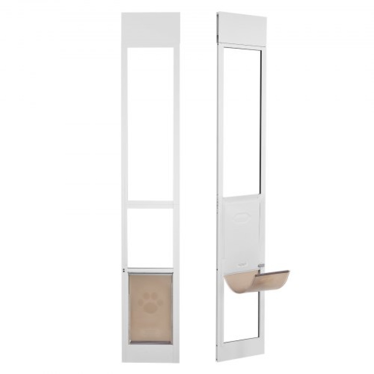 VEVOR Dog Door for Sliding Glass Door, 75 7/8"-80 11/16" Ρυθμιζόμενου ύψους Doggy Door for Sliding Doors, Πόρτα κατοικίδιων από γυαλί με σκελετό αλουμινίου με πτερύγιο και κλειδαριά δομής μεντεσέδων για σκύλους μεσαίου μεγέθους