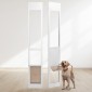 VEVOR Dog Door for Sliding Glass Door, 75 7/8"-80 11/16" Ρυθμιζόμενου ύψους Doggy Door for Sliding Doors, Πόρτα κατοικίδιων από γυαλί με σκελετό αλουμινίου με πτερύγιο και κλειδαριά δομής μεντεσέδων για σκύλους μεσαίου μεγέθους