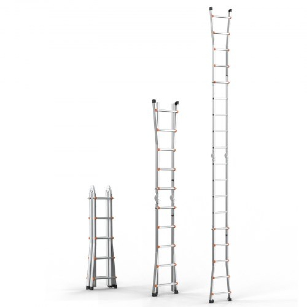 VEVOR Telescoping Ladder A Frame, 20 FT Compact Extension Ladder από αλουμίνιο, πολλαπλών λειτουργιών φορητή πτυσσόμενη σκάλα RV, τηλεσκοπική σκάλα για σκάλες εργασίας για το σπίτι Εσωτερική οροφή εξωτερικού χώρου, φορτίο 330 lb