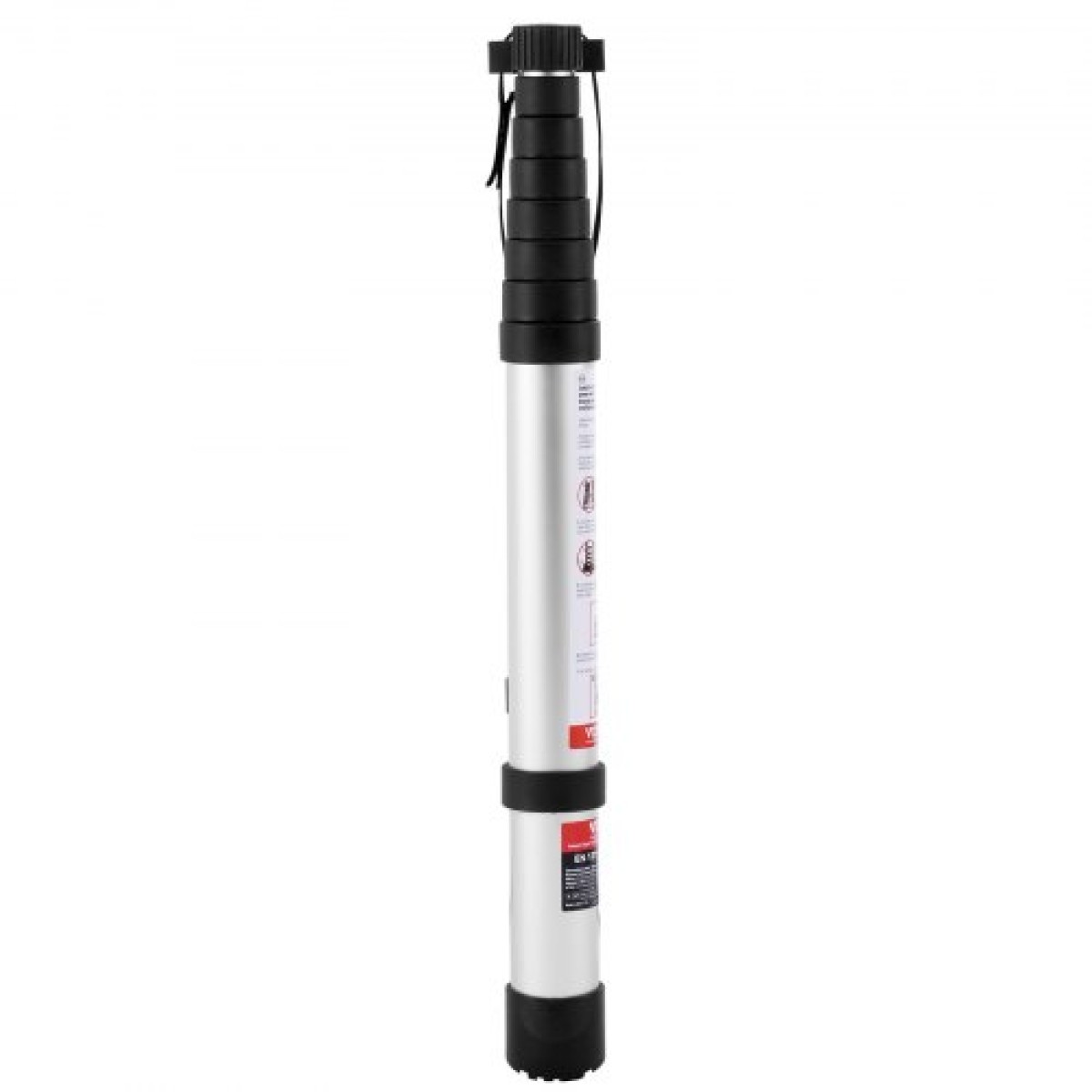 VEVOR Telescoping Ladder, ελαφριά επέκταση αλουμινίου 8,5 FT, πτυσσόμενη σκάλα ανάκλησης με ένα κουμπί, χωρητικότητα 375 LBS με αντιολισθητικά πόδια, φορητές συμπαγείς σκάλες για το σπίτι, RV, Σοφίτα