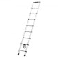 VEVOR Telescoping Ladder, ελαφριά επέκταση αλουμινίου 8,5 FT, πτυσσόμενη σκάλα ανάκλησης με ένα κουμπί, χωρητικότητα 375 LBS με αντιολισθητικά πόδια, φορητές συμπαγείς σκάλες για το σπίτι, RV, Σοφίτα