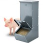VEVOR Hog Feeder, 2.2 Bushel Capacity, Single Door Pig Feeder, Heavy Duty Steel Feeder Piglets, Multipurpose Trough feeder Creep Feeder, Outdoor Livestock Feeder Farm αξεσουάρ για τάισμα έως 5 γουρουνιών