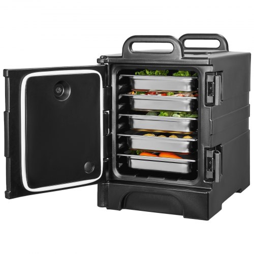 VEVOR Insulated Food Carrier, 81 Qt Hot Box για Catering, Food Box Carrier με διπλές πόρπες, Front Loading Food Warner με χερούλια, Stackable End Loader for Restaurant, Canteen