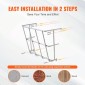 VEVOR Livestock Hay Feeder, 18,5 γαλόνια μεγάλης χωρητικότητας, βαρέως τύπου ατσάλινο ράφι σανού κατσίκας, 24,4" Μακρύς τοίχος θήκη σανού αλόγου, ράφι πολλαπλών όψεων για κτηνοτροφική φάρμα προβατοειδών σε εσωτερικό εξωτερικό χώρο