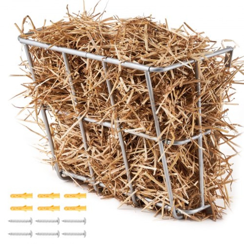 VEVOR Livestock Hay Feeder, 18,5 γαλόνια μεγάλης χωρητικότητας, βαρέως τύπου ατσάλινο ράφι σανού κατσίκας, 24,4" Μακρύς τοίχος θήκη σανού αλόγου, ράφι πολλαπλών όψεων για κτηνοτροφική φάρμα προβατοειδών σε εσωτερικό εξωτερικό χώρο