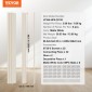 Ακουστικά πάνελ VEVOR Wood Slat, 8 ΤΕΜ 96 x 6 ιντσών, Ξύλινα πάνελ τοίχου WPC Accent για μοντέρνο εσωτερικό τοίχο, πάνελ τοίχου από ψεύτικο ξύλο για κομψή διακόσμηση και μείωση θορύβου, Λευκό ματ