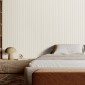 Ακουστικά πάνελ VEVOR Wood Slat, 8 ΤΕΜ 96 x 6 ιντσών, Ξύλινα πάνελ τοίχου WPC Accent για μοντέρνο εσωτερικό τοίχο, πάνελ τοίχου από ψεύτικο ξύλο για κομψή διακόσμηση και μείωση θορύβου, Λευκό ματ