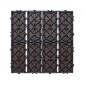 VEVOR Interlocking Deck Tiles Plastic Wood, 10 Pack, 12"x12" 10 sq. ft Αδιάβροχο δάπεδο εξωτερικού χώρου για όλες τις καιρικές συνθήκες, Πλακάκια κάλυψης δαπέδου βεράντας για βεράντα δίπλα στην πισίνα Μπαλκόνι πίσω αυλή, σκούρο καφέ