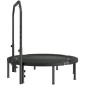 Μίνι πτυσσόμενο τραμπολίνο VEVOR, 52 ιντσών Fitness Rebounder, Μέγιστο φορτίο 450 λίβρες τραμπολίνο γυμναστικής, σταθερό και ήσυχο τραμπολίνο με ρυθμιζόμενη λαβή αφρού 4 επιπέδων, για ενήλικες σε εσωτερικούς χώρους/προπόνηση στον κήπο