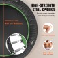 Μίνι πτυσσόμενο τραμπολίνο VEVOR, 52 ιντσών Fitness Rebounder, Μέγιστο φορτίο 450 λίβρες τραμπολίνο γυμναστικής, σταθερό και ήσυχο τραμπολίνο με ρυθμιζόμενη λαβή αφρού 4 επιπέδων, για ενήλικες σε εσωτερικούς χώρους/προπόνηση στον κήπο