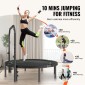 Μίνι πτυσσόμενο τραμπολίνο VEVOR, 52 ιντσών Fitness Rebounder, Μέγιστο φορτίο 450 λίβρες τραμπολίνο γυμναστικής, σταθερό και ήσυχο τραμπολίνο με ρυθμιζόμενη λαβή αφρού 4 επιπέδων, για ενήλικες σε εσωτερικούς χώρους/προπόνηση στον κήπο
