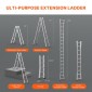 VEVOR Telescoping Ladder A Frame, 17 FT Compact Extension Ladder από αλουμίνιο, πολλαπλών λειτουργιών φορητή πτυσσόμενη σκάλα RV, τηλεσκοπική σκάλα για σκάλες εργασίας για το σπίτι Εσωτερική οροφή εξωτερικού χώρου, φορτίο 330 lb