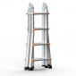 VEVOR Telescoping Ladder A Frame, 13 FT Compact Extension Ladder από αλουμίνιο, πολλαπλών λειτουργιών φορητή πτυσσόμενη σκάλα RV, τηλεσκοπική σκάλα για σκάλες εργασίας για το σπίτι Εσωτερική οροφή εξωτερικού χώρου, φορτίο 330 lb