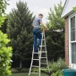 VEVOR Telescoping Ladder A Frame, 13 FT Compact Extension Ladder από αλουμίνιο, πολλαπλών λειτουργιών φορητή πτυσσόμενη σκάλα RV, τηλεσκοπική σκάλα για σκάλες εργασίας για το σπίτι Εσωτερική οροφή εξωτερικού χώρου, φορτίο 330 lb