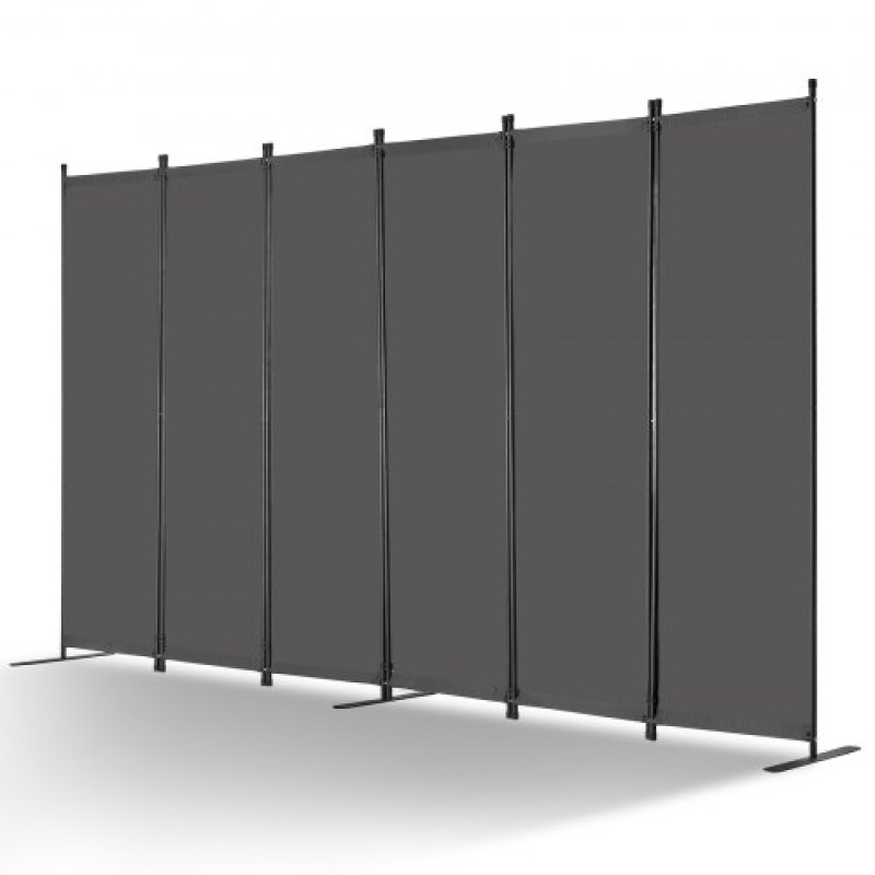 VEVOR Room Divider, 6 Panels Room Divider, Πτυσσόμενη οθόνη Privacy και φορητό διαχωριστικό για διαχωρισμό δωματίων, χωρίσματα ανεξάρτητων δωματίων για γραφείο, υπνοδωμάτιο, μελέτη, γκρι