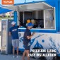 VEVOR Concession Window for Food Truck, Παράθυρο Service 48"x36" από κράμα αλουμινίου, Παράθυρο σερβιρίσματος έως 85 μοιρών με 4 συρόμενα παράθυρα & τέντα πόρτα & σύρσιμο γάντζο, για Food Truck Concession Trailer