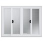 VEVOR Concession Window for Food Truck, Παράθυρο Service 48"x36" από κράμα αλουμινίου, Παράθυρο σερβιρίσματος έως 85 μοιρών με 4 συρόμενα παράθυρα & τέντα πόρτα & σύρσιμο γάντζο, για Food Truck Concession Trailer