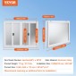 VEVOR Concession Window for Food Truck, Παράθυρο Service 48"x36" από κράμα αλουμινίου, Παράθυρο σερβιρίσματος έως 85 μοιρών με 4 συρόμενα παράθυρα & τέντα πόρτα & σύρσιμο γάντζο, για Food Truck Concession Trailer