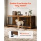 Έπιπλα VEVOR 75" Dog Crate for 2 Dogs, Extra Large Double Dog Crate Furniture Large Breed with Divider & Double doors, Μεγάλο ξύλινο τελάρο για σκύλους έπιπλα βάσης τηλεόρασης για σκύλους μεσαίου μεγέθους Καφέ
