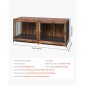 Έπιπλα VEVOR 75" Dog Crate for 2 Dogs, Extra Large Double Dog Crate Furniture Large Breed with Divider & Double doors, Μεγάλο ξύλινο τελάρο για σκύλους έπιπλα βάσης τηλεόρασης για σκύλους μεσαίου μεγέθους Καφέ