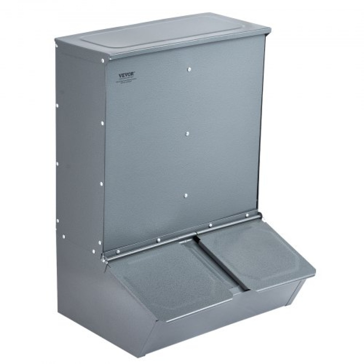 VEVOR Hog Feeder, 3,7 Bushel Capacity, Double Door Pig Feeder, Heavy Duty Steel Feeder Piglets, Multipurpose Trough Creep Feeder, Outdoor Livestock Feeder Farm αξεσουάρ για τάισμα έως και 8 γουρουνιών