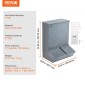 VEVOR Hog Feeder, 3,7 Bushel Capacity, Double Door Pig Feeder, Heavy Duty Steel Feeder Piglets, Multipurpose Trough Creep Feeder, Outdoor Livestock Feeder Farm αξεσουάρ για τάισμα έως και 8 γουρουνιών