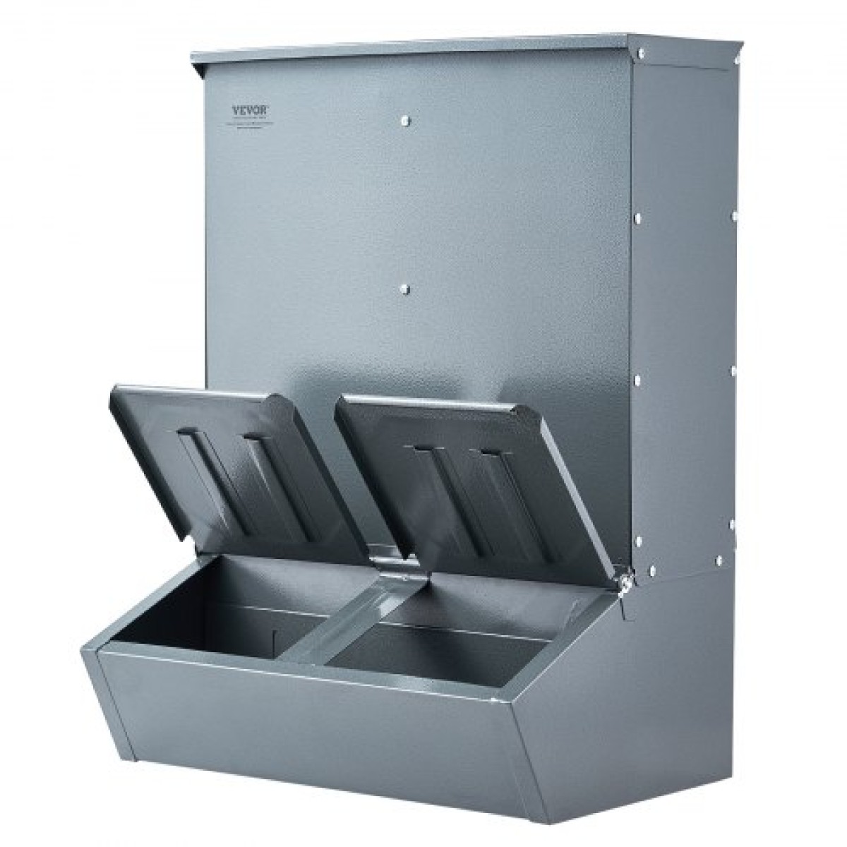 VEVOR Hog Feeder, 3,7 Bushel Capacity, Double Door Pig Feeder, Heavy Duty Steel Feeder Piglets, Multipurpose Trough Creep Feeder, Outdoor Livestock Feeder Farm αξεσουάρ για τάισμα έως και 8 γουρουνιών