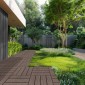 VEVOR Interlocking Deck Tiles Plastic Wood, 27 Pack, 12"x12" 27 sq. ft Αδιάβροχο δάπεδο εξωτερικού χώρου για όλες τις καιρικές συνθήκες, Πλακάκια κάλυψης δαπέδου βεράντας για βεράντα δίπλα στην πισίνα Μπαλκόνι πίσω αυλή, σκούρο καφέ