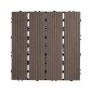 VEVOR Interlocking Deck Tiles Plastic Wood, 27 Pack, 12"x12" 27 sq. ft Αδιάβροχο δάπεδο εξωτερικού χώρου για όλες τις καιρικές συνθήκες, Πλακάκια κάλυψης δαπέδου βεράντας για βεράντα δίπλα στην πισίνα Μπαλκόνι πίσω αυλή, σκούρο καφέ