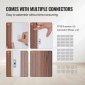 Ακουστικά πάνελ VEVOR Wood Slat, 8 ΤΕΜ 96 x 6 ιντσών, Ξύλινα πάνελ τοίχου WPC Accent για μοντέρνο εσωτερικό τοίχο, πάνελ τοίχου από ψεύτικο ξύλο για κομψή διακόσμηση και μείωση του θορύβου, Dark Teak