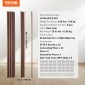 Ακουστικά πάνελ VEVOR Wood Slat, 8 ΤΕΜ 96 x 6 ιντσών, Ξύλινα πάνελ τοίχου WPC Accent για μοντέρνο εσωτερικό τοίχο, πάνελ τοίχου από ψεύτικο ξύλο για κομψή διακόσμηση και μείωση του θορύβου, Dark Teak