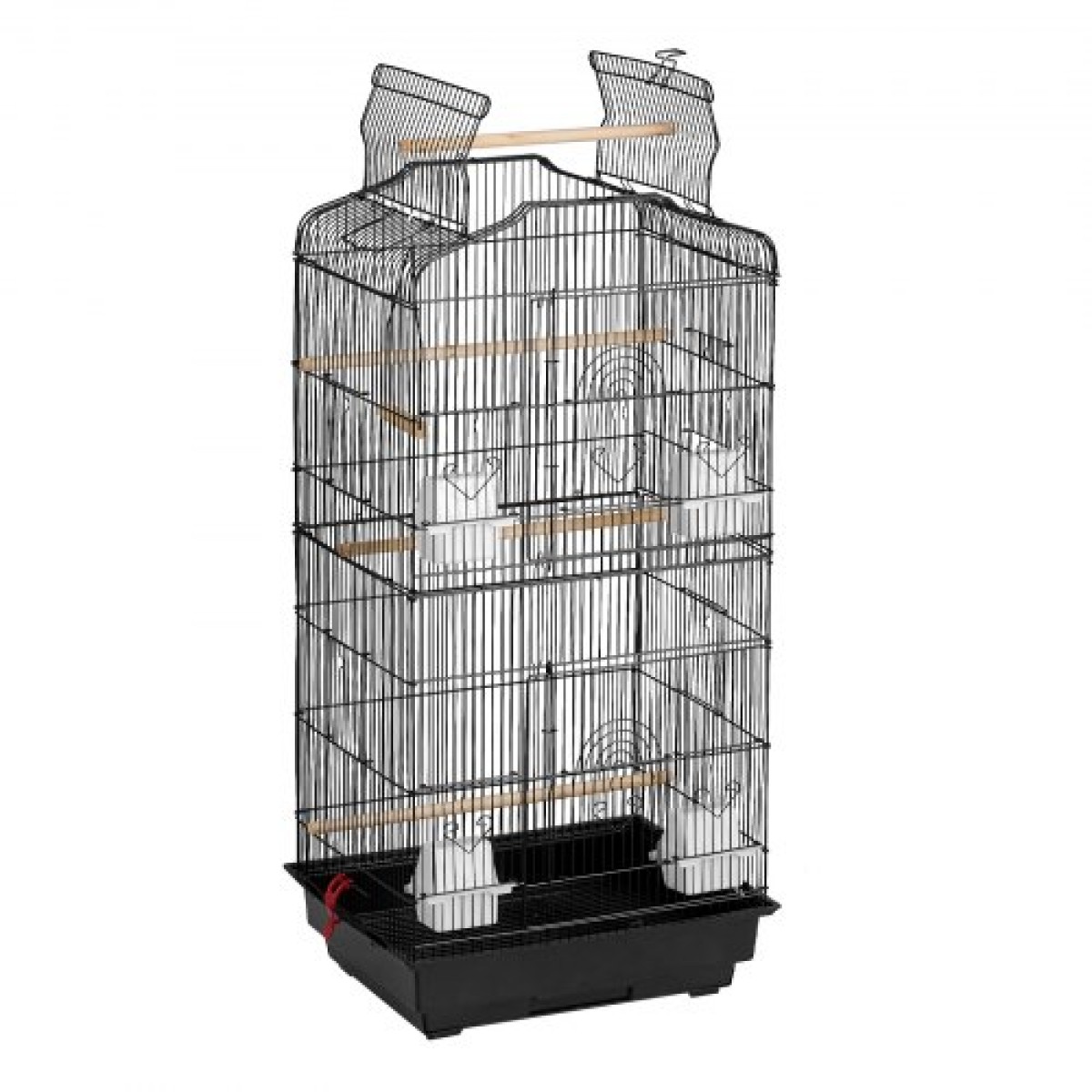 VEVOR Large Bird Cage, 62 in, Open Top Κλουβί Parakeet με Rolling Stand, Steel Bird Flight Cage με αφαιρούμενο δίσκο, Budgie Birdcage με 4 Perches, Parrot Cage for Lovebirds Cockatiels Pet Toy