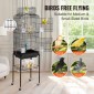 VEVOR Large Bird Cage, 62 in, Open Top Κλουβί Parakeet με Rolling Stand, Steel Bird Flight Cage με αφαιρούμενο δίσκο, Budgie Birdcage με 4 Perches, Parrot Cage for Lovebirds Cockatiels Pet Toy