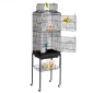 VEVOR Large Bird Cage, 62 in, Open Top Κλουβί Parakeet με Rolling Stand, Steel Bird Flight Cage με αφαιρούμενο δίσκο, Budgie Birdcage με 4 Perches, Parrot Cage for Lovebirds Cockatiels Pet Toy