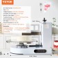 Μηχάνημα διακόσμησης κέικ VEVOR, μηχάνημα επάλειψης κρέμας κέικ, μηχανή παγώματος κέικ χαμηλού θορύβου, πικάπ με ρυθμιζόμενη ξύστρα, για κέικ 4" έως 16", Ταχύτητα περιστροφής 25-320 RPM, Λευκό