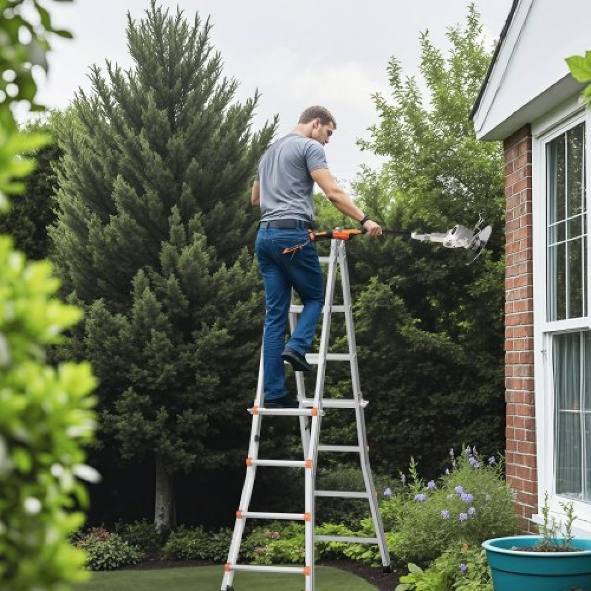 VEVOR Telescoping Ladder A Frame, 15,5 FT Compact Extension Ladder από αλουμίνιο, φορητή πτυσσόμενη σκάλα RV πολλαπλών λειτουργιών, τηλεσκοπική σκάλα για σκάλες εργασίας για το σπίτι Εσωτερική οροφή εξωτερικού χώρου, φορτίο 330 lb