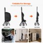 VEVOR Stair Climber Trolley Dolly, 36L αναδιπλούμενο καλάθι αγορών, καροτσάκι παντοπωλείου Trolley Laundry Stair Climbing Handcart with 6 Wheels & Oxford υφασμάτινη τσάντα, αναδιπλούμενο καλάθι για ψώνια παντοπωλείο, μαύρο
