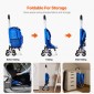 VEVOR Stair Climber Trolley Dolly, 36L αναδιπλούμενο καλάθι αγορών, καροτσάκι παντοπωλείου Τρόλεϊ πλυντήριο σκαλοπατιών χειροκίνητο καροτσάκι με 6 ρόδες & υφασμάτινη τσάντα Oxford, αναδιπλούμενο καρότσι για ψώνια Παντοπωλείο Πλυντήριο ρούχων