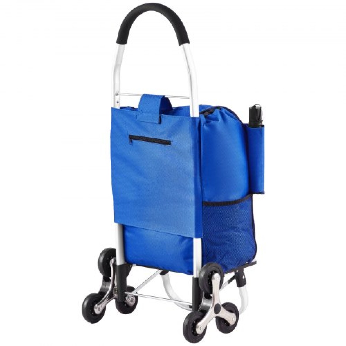 VEVOR Stair Climber Trolley Dolly, 36L αναδιπλούμενο καλάθι αγορών, καροτσάκι παντοπωλείου Τρόλεϊ πλυντήριο σκαλοπατιών χειροκίνητο καροτσάκι με 6 ρόδες & υφασμάτινη τσάντα Oxford, αναδιπλούμενο καρότσι για ψώνια Παντοπωλείο Πλυντήριο ρούχων