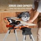 Βάση Miter Saw VEVOR, Πτυσσόμενη βάση από χάλυβα χωρητικότητας 330lbs για Mitre Saw με μονοκόμματους βραχίονες στήριξης, ρυθμιζόμενο ύψος 29,1"-32,9", φορητή, συμπαγής και πτυσσόμενη βάση φαλτσοπρίονο