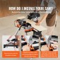Βάση Miter Saw VEVOR, Πτυσσόμενη βάση από χάλυβα χωρητικότητας 330lbs για Mitre Saw με μονοκόμματους βραχίονες στήριξης, ρυθμιζόμενο ύψος 29,1"-32,9", φορητή, συμπαγής και πτυσσόμενη βάση φαλτσοπρίονο