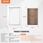 Πόρτα κατοικίδιων VEVOR, 12,28" x 17,13" μεταλλικό σκελετό με κλειδαριά και σύστημα 3 πτερυγίων αδιάβροχη πόρτα σκυλιών, εύκολη εγκατάσταση σε εσωτερικούς ή εξωτερικούς τοίχους, Πόρτα κατοικίδιων κατάλληλη για γατάκια σκυλάκια γάτας (Λευκό-Μεσαί