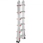 VEVOR Telescoping Ladder A Frame, 20,5 FT Compact Extension Ladder από αλουμίνιο, πολλαπλών λειτουργιών φορητή πτυσσόμενη σκάλα RV, τηλεσκοπική σκάλα για σκάλες εργασίας για το σπίτι Εσωτερική οροφή εξωτερικού χώρου, φορτίο 330lb