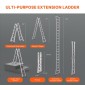 VEVOR Telescoping Ladder A Frame, 20,5 FT Compact Extension Ladder από αλουμίνιο, πολλαπλών λειτουργιών φορητή πτυσσόμενη σκάλα RV, τηλεσκοπική σκάλα για σκάλες εργασίας για το σπίτι Εσωτερική οροφή εξωτερικού χώρου, φορτίο 330lb